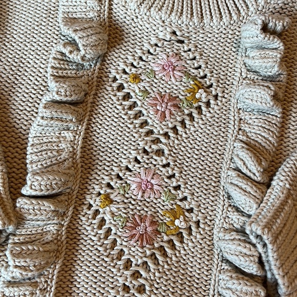Wild Wawa Embroidered Sweater 2/3T - Picture 2 of 5